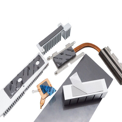 Αυτοκόλλητο γκρι θερμικό αγώγιμο επίθεμα 7,5 W για επεξεργαστές AI Διακομιστές AI Διάχυση θερμότητας